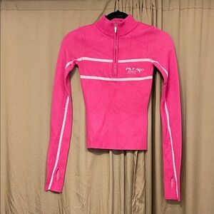 Women's Pink Quarter-Zip Sweatshirt